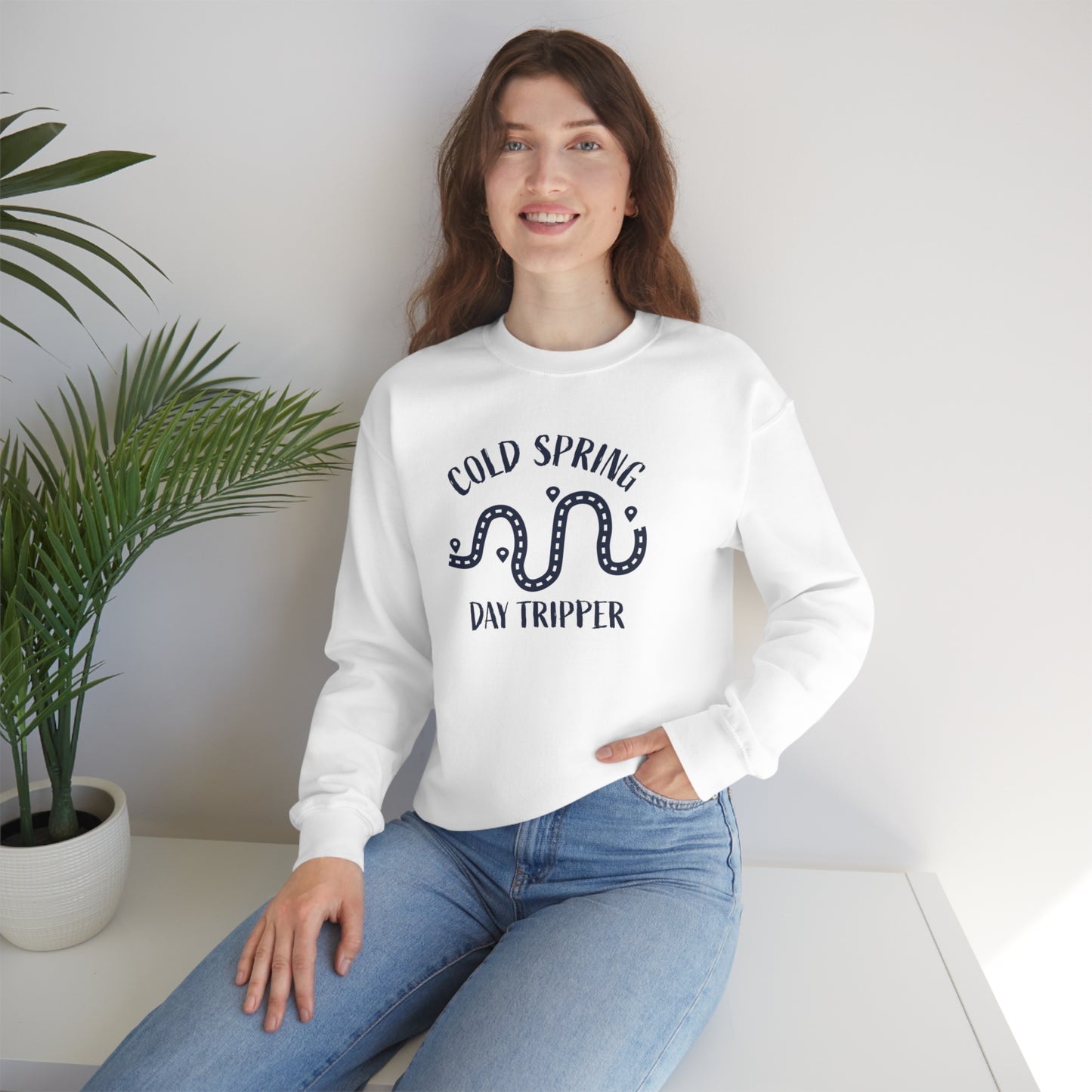 Cold Spring Day Tripper White Crewneck