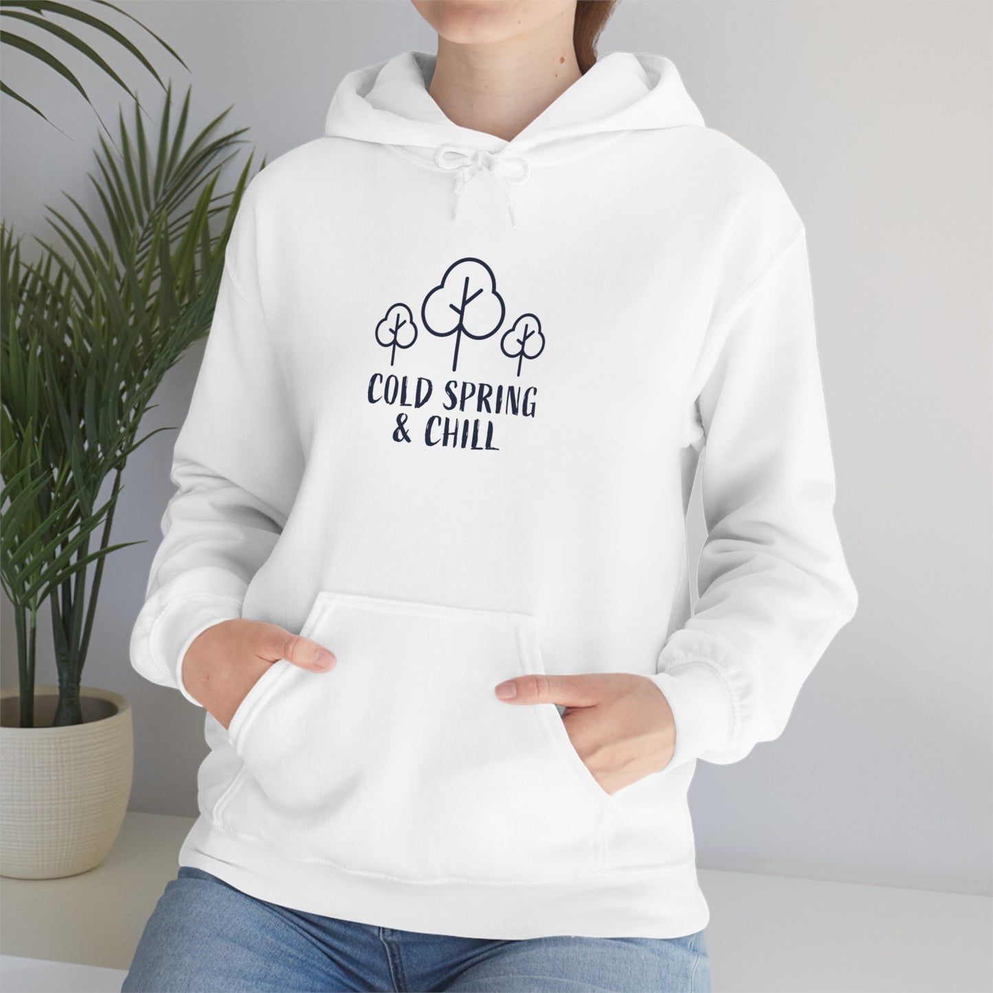 Cold Spring & Chill White Hoodie