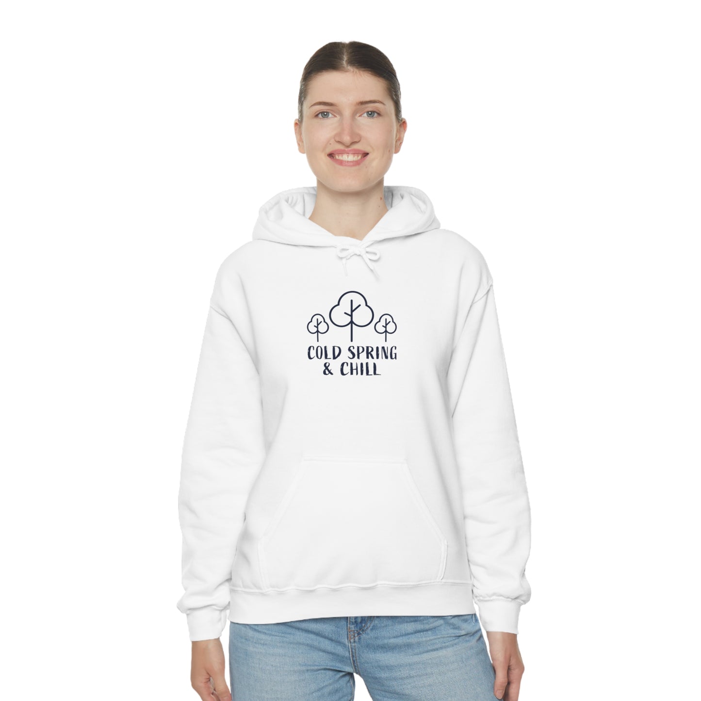 Cold Spring & Chill White Hoodie