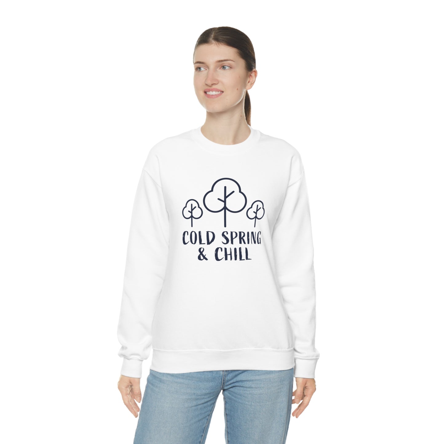 Cold Spring & Chill White Crewneck